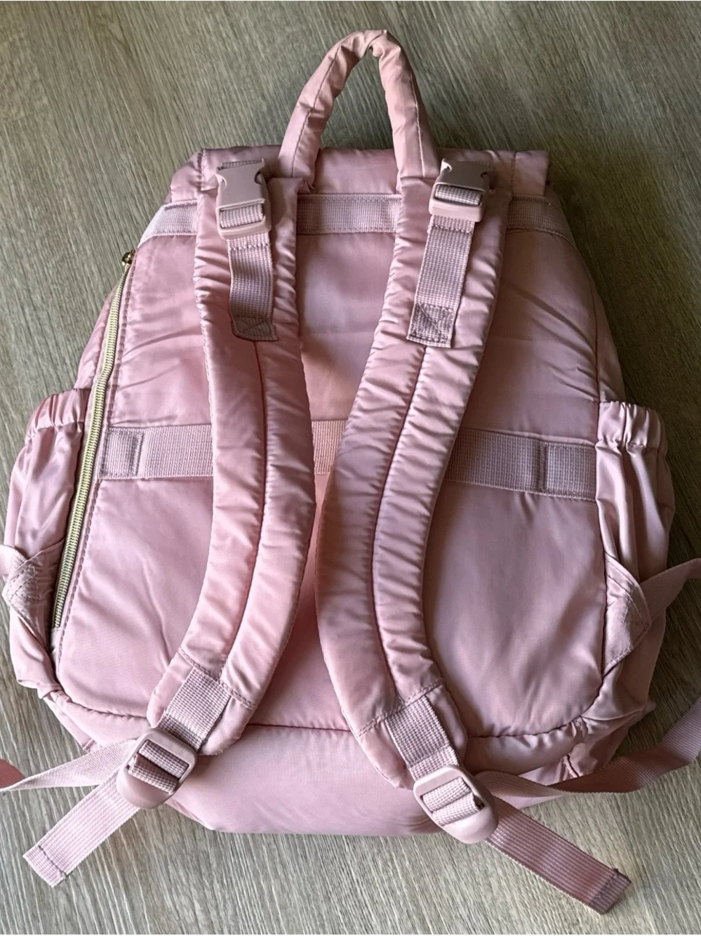 Pink Quilted Baby Backpack Diaper Bag
